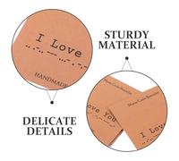 STOBAZA 20 Unidades Tarjetas Románticas de Aniversario con Código Morse para Parejas Educativo de Cartas de Papel Resistente para Aprender y Mostrar Mensajes de San Valentín