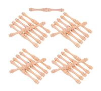 STOBAZA 25piezas Columna Decorativa de Madera Balaustres de Estilo Europeo Husillos en Color Claro para Reparación de Muebles Vintage y Proyectos de Carpintería