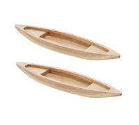 STOBAZA 2piezas Decoración De Maquetas De Barcos De Madera De Madera Decoración De para Proyectos De Bricolaje como Adorno Oceánico De Escritorio