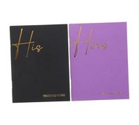 STOBAZA 2piezas Tarjetas de Votos de Boda para Él Ella Páginas Rayadas Modernos Libros de Juramentos Matrimoniales Discurso Ceremonia Nupcial la Boda