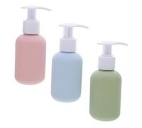 STOBAZA 3 Botellas de Viaje Rellenable 100 Ml Bomba Dispensadora para Loción Champú Gel Mujer Uso Portátil Baño Hogar