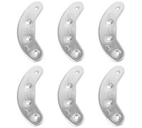STOBAZA 3 Pares Placas Metálicas para Talón de Zapatos de Hombre, Hierro Plateado, Fácil Instalación, Prevención de Desgaste para Calzado Deportivo y Uso al Aire Libre