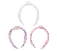 STOBAZA 3 Piezas Diademas Brillantes para Mujer Diadema de Lentejuelas Anudada para Eventos Especiales y Uso Diario