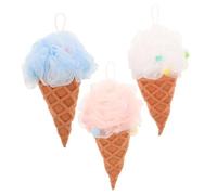 STOBAZA 3 Piezas Esponja de Baño Esponja de Ducha Bola de Baño de Helado Exfoliantes para Ducha Pack Uso