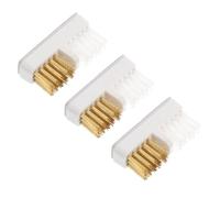 STOBAZA 3 Piezas Limpiadores de Brocas para Uñas de Salón Alambre de Cobre 4.30X2.20X1.30Cm Cerdas Fuertes y Limpieza Profunda para Entusiastas del Diseño de Uñas