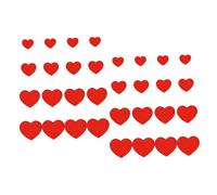 STOBAZA 32 piezas Parches Bordados Corazón Rojo Termoadhesivos para Ropa y Accesorios Unidades Decoración DIY para Chaquetas Jeans Mochilas y Vestidos Reparación Fácil y Rápida