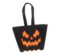 STOBAZA 3piezas Bolsa De De Halloween Diseño De Cara De Demonio Bolsa Reutilizable De No Tejida y Recolección De
