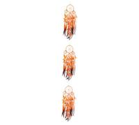 STOBAZA 3piezas Catcher Handmade Dreamcatcher with Wall Hanging for Home and Car Decoration Natural Material Dream Network Ornament