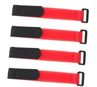STOBAZA 4 Collares Anticanto para Aves de Corral, Cinturones de Cuello Ajustables en Nylon Rojo, Suministro Antirruido para Pollos, Uso Agrícola y Doméstico, Prevención de Gritos Molestos