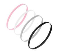 STOBAZA 4 Diademas Elásticas Deportivas Antideslizantes de Silicona y Tela para Yoga y Correr, Absorbentes de Sudor, Ideales para Fines de Semana y Ocasiones Casuales