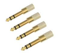 STOBAZA 4 Piezas Adaptador Macho Hembra Jack Estéreo para Guitarra y Piano Digital con Conversor de Audio Portátil y Compatible con Micrófono y Amplificador