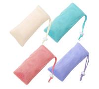 STOBAZA 4 Piezas Bolsas Para Jabón De Burbujas Pequeñas Bolsas Para Espuma De Ducha Color Morado Verde Rosa Para Uso De Baño y Exfoliación