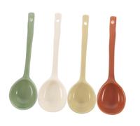 STOBAZA 4 piezas Cucharas de Cerámica para Sopa Multiusos Resistentes y Elegantes Colores Simples y Delicados Utensilios Seguros para Uso Doméstico y Decoración