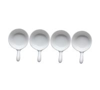 STOBAZA 4 piezas Cuencos de Cerámica con Asa para Salsa y Condimentos Recipientes Resistentes al Agua para Aperitivos Encurtidos y Acompañamientos Restaurante y Hogar
