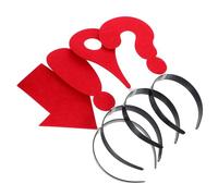 STOBAZA 4 piezas Diadema Creativa con Símbolos Flecha y Signos de Interrogación para Mujer Accesorio de Fiesta Halloween Carnaval de Rojo Cómoda y Ligera para Peinados Festivos