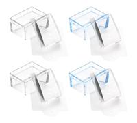 STOBAZA 4 Piezas Estampador de Uñas para Manicura DIY Placa de Transferencia Rectangular Cabezal de Sello Transparente Herramienta de Estampado para Uñas Francesas Casa