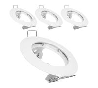 STOBAZA 4 Piezas Foco Empotrable de Hierro Blanco Apertura de 50mm para Downlight Led, Estructura de Prevención de Polvo y Sellado Hermético Adecuado para Centros Comerciales