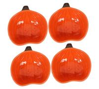 STOBAZA 4 Piezas Plato de Cerámica para Hámster Forma de Calabaza, Cuenco | Cerámica Reutilizable, Base Estable, para Ratas y Jerbos, Uso Agua o Alimento