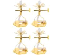 STOBAZA 4 Piezas Soporte Metálico para Mecha de Lámpara de Aceite Dorado Ajuste de Luz, Construcción Estable y Diseño Elegante para Áreas de Oración y Altares