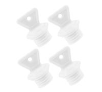 STOBAZA 4 Piezas Tapón de Plástico Blanco para Bolsa de Agua Caliente, Ligero y Pulido, Tapa Térmica de Repuesto para Funda de Bolsa de Agua Termal