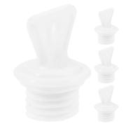 STOBAZA 4 Piezas Tapones de Plástico para Bolsas de Agua Caliente Diseño a Prueba de Fugas y Compatibilidad Amplia, Tapa de Color Claro para Reemplazo Seguro en Botellas de Agua Caliente