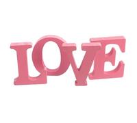 STOBAZA 4 Piezas Valentine Wooden Love Letters Ornament DIY Embellishment Romantic Desktop Decor For Weddings and Anniversaries