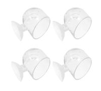 STOBAZA 4 Vasos de Alimentación Acrílicos para Acuario Ventosa, Comedero para Peces y Camarones, Dispensador Compacto para Alimento Natural y Plantas Acuáticas, Accesorios para Tanques