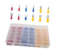 STOBAZA 480 Piezas Conectores de Crimpado con Aislamiento de Goma Terminales Horquilla y Anillo Conectores Macho y Hembra para Desconexión Rápida Proyectos Eléctricos