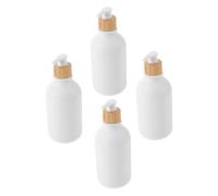 STOBAZA 4piezas Botellas de Limpieza Bomba Rellenables Dispensadoras de Champú y Gel de Ducha para Baño y Cocina de Plástico Pet Color Mate