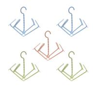 STOBAZA 5 Perchas Plegables para Secar Zapatos y Zapatero Organizador Plástico Multifuncional Resistente Clips Laterales para Botas, de Espacio Hogar y Armario