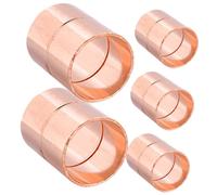 STOBAZA 5 Piezas Acoplamiento Recto de Cobre Conector para Soldadura Aire Acondicionado Adaptador Resistente y Duradero para Tubería de Cobre Recambio para Sistemas Hvac