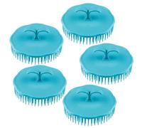 STOBAZA 5 piezas Cepillo Champú para Masaje de Cabelludo Peine Masajeador Redondo de Plástico Limpieza Profunda y Cuidado Capilar para Uso Ducha y Baño Accesorios Color Color Aleatorio