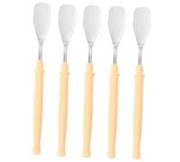 STOBAZA 5 Piezas Espátulas para Pintura al Óleo Raspador Profesional con Mango de Plástico Resistente la Corrosión Herramienta Práctica para Mezclar Pigmentos y Crear Efectos Artísticos