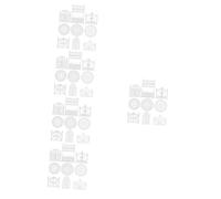STOBAZA 50 Pcs Troqueles De Papel Encaje Transparente Pegatinas Tarjetas De Recetas De Suministros De Bricolaje Papel De Encaje Hueco Papel De Mano Chocolate Viajar Ordenador Portátil
