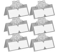 STOBAZA 50 Piezas Tarjetas Blancas para Bodas con Diseño de Encaje Tarjetas de Asiento para Invitados Decoración Elegante para Banquetes y Fiestas para Mesas de Recepción