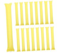 STOBAZA 50 Piezas Unidades Palos Hinchables para Animar Fiestas y Eventos Deportivos Palos de Alegría Ruidosos de Plástico PE Diseño Llamativo Amarillo para Líderes de Fiesta y Porristas