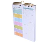 STOBAZA 52 Hojas Cuaderno de Planificación de Comidas, Lista de Compras Desprendible, A5, Espiral, 52 Hojas, Papel, para Hogar y Compras