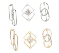 STOBAZA 6 Broches Decorativos Para Ropa, Imperdibles Para Cárdigan y Vestido, Botón Antideslizante, Ideales Para Graduaciones y Uso Diario