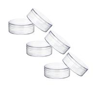 STOBAZA 6 Cajas Transparentes Redondas de Ps para Dulces con Tapa, Diseño Compacto Organizador Versátil para Joyas y Decoración del Hogar