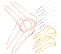 STOBAZA 6 Horquillas Laterales de Metal Forma de Ola para Mujer, Accesorios Cabello Suaves Que No Dañan ni Tiran, Pack de Peinetas Chic y Simples