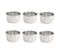 STOBAZA 6 piezas Cuencos Grandes para Salsa de Acero Inoxidable Tazones para Condimentos y Aperitivos Resistentes al Calor para Cocina y Restauración