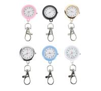 STOBAZA 6 Piezas Reloj de Enfermera Colgante Puntero Luminoso y Esfera Grande, Cuarzo y Acero Inoxidable, Diseño Retro para Uso Profesional en Entornos Médicos