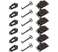 STOBAZA 6juegos Cerraduras Decorativas Vintage para Muebles Pestillos de Metal Antiguos para Armarios y Joyeros Cerradura Rústica Resistente y Fácil de Instalar