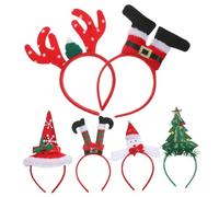 STOBAZA 6piezas Conjunto de Diadema Navideña Diadema Orejas de Ciervo y Astas para Reuniones Familiares Accesorios Navideños para Fiestas de Navidad