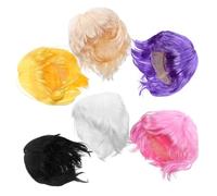 STOBAZA 6piezas Conjunto de Peluca Bob Corta y Rizada Pelucas Coloridas para Mujer Disfraz Bob para Cosplay de Despedida de Soltera y Fiesta