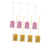STOBAZA 8 Juegos Amuletos Omamori Japoneses Tradicionales de Brocado con Funda PVC Colgantes para Salud Suerte y Prosperidad Protección Duradera y Simbolismo Artesanal