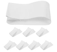 STOBAZA 8 Piezas Brazaletes Capitán Blancos Ajustables para Fútbol y Eventos al Aire Pulseras Multipropósito para Coordinación de Equipos y Líderes Deportivos