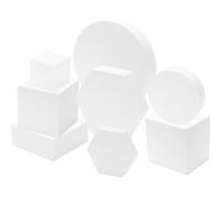STOBAZA Accesorios para Fotos en Forma de Cubo de Espuma 8 Piezas Blanco Mixto para Fotografía de Productos, Decoración de Estudio Fotográfico, Sesión de Fotos de Estilo Varios Estilos