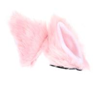 STOBAZA Adornos para Casco de Motocicleta Orejas de Gato Peluche 1 Par Color Rosa y Blanco Decoración Creativa para Casco Accesorios Ligeros y Duraderos para Uso en Moto
