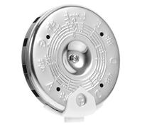 STOBAZA Afinador de Violín y Guitarra de 13 Tonos Calibrador Cromático Redondo F-F Instrumento Portátil Plateado Afinador Accesorio Musical Preciso para Músicos